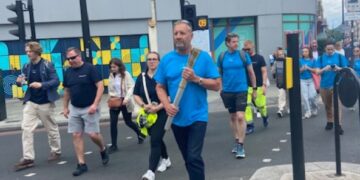 Baton of Hope arrives at Downing Street to promote suicide prevention